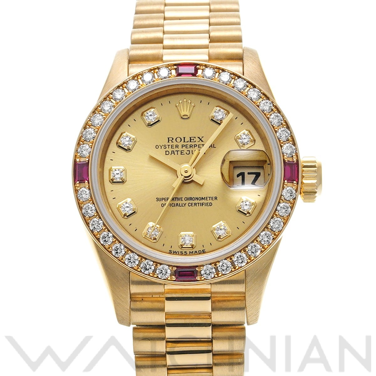 デイトジャスト 69068G T番(1996年頃製造) シャンパン/ダイヤモンド ロレックス ROLEX レディース 【中古】