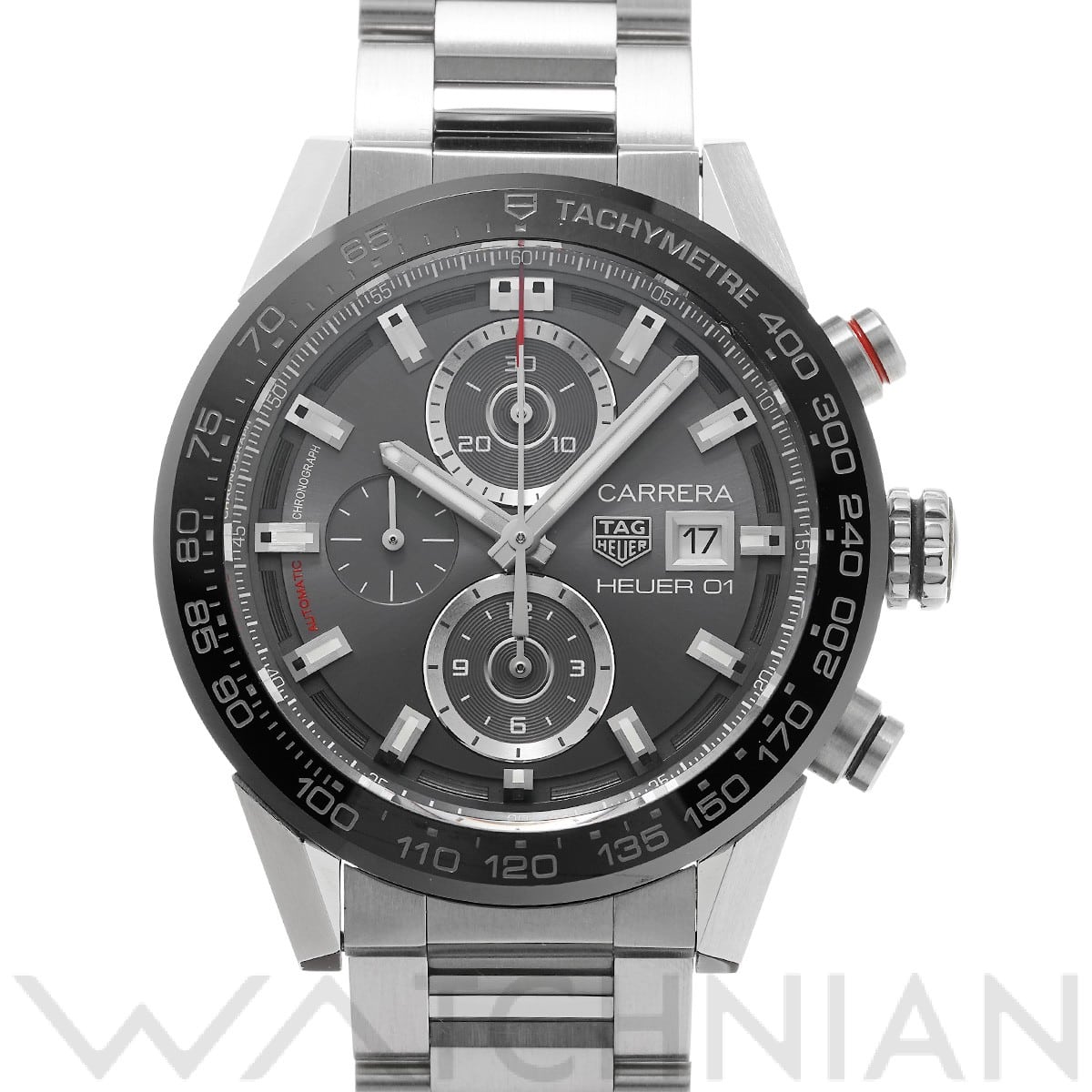 タグ ホイヤー / TAG HEUER カレラ キャリバーホイヤー01 クロノグラフ CAR201W.BA0714 グレー メンズ 時計 【中古】【wristwatch】
