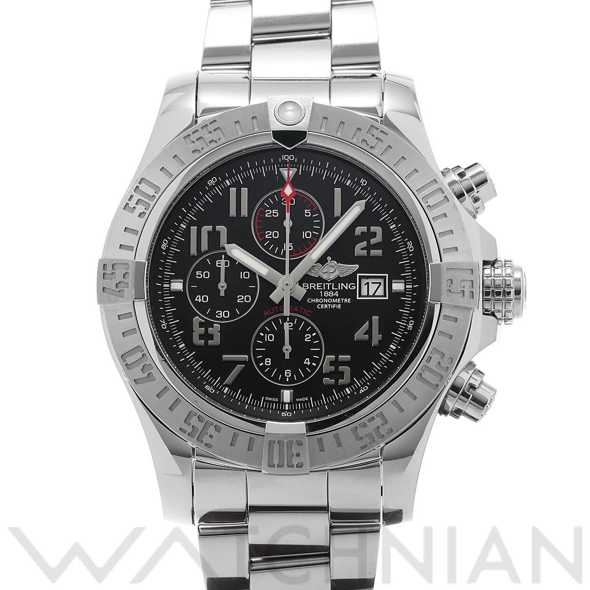 ブライトリング / BREITLING スーパーアベンジャー II A1337111/BC28 ブラック メンズ 時計 【中古】【wristwatch】