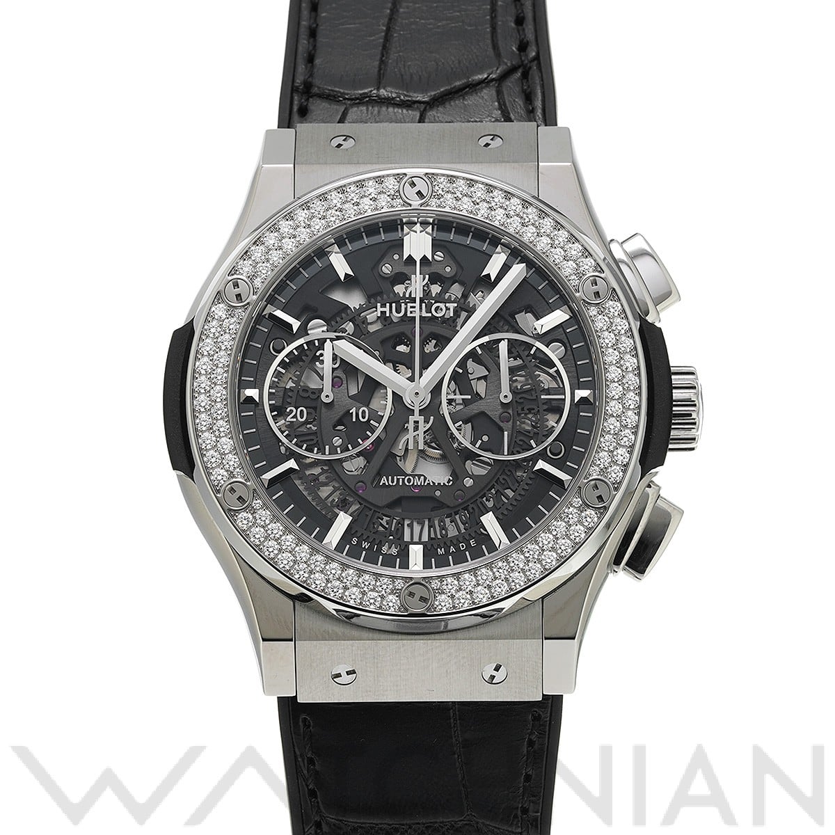 ウブロ / HUBLOT クラシックフュージョン アエロフュージョン チタニウム ダイヤモンド 525.NX.0170.LR.1104 スケルトン メンズ 時計 【中古】【wristwatch】