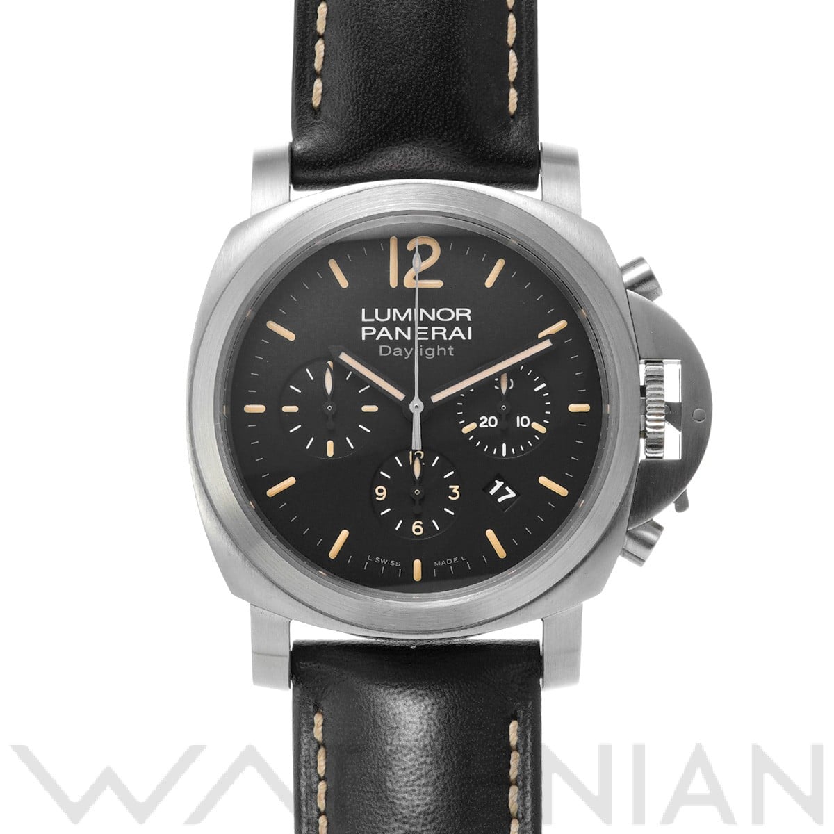 ルミノール クロノ デイライト PAM00356 O番(2012年製造) ブラック パネライ PANERAI メンズ 【中古】