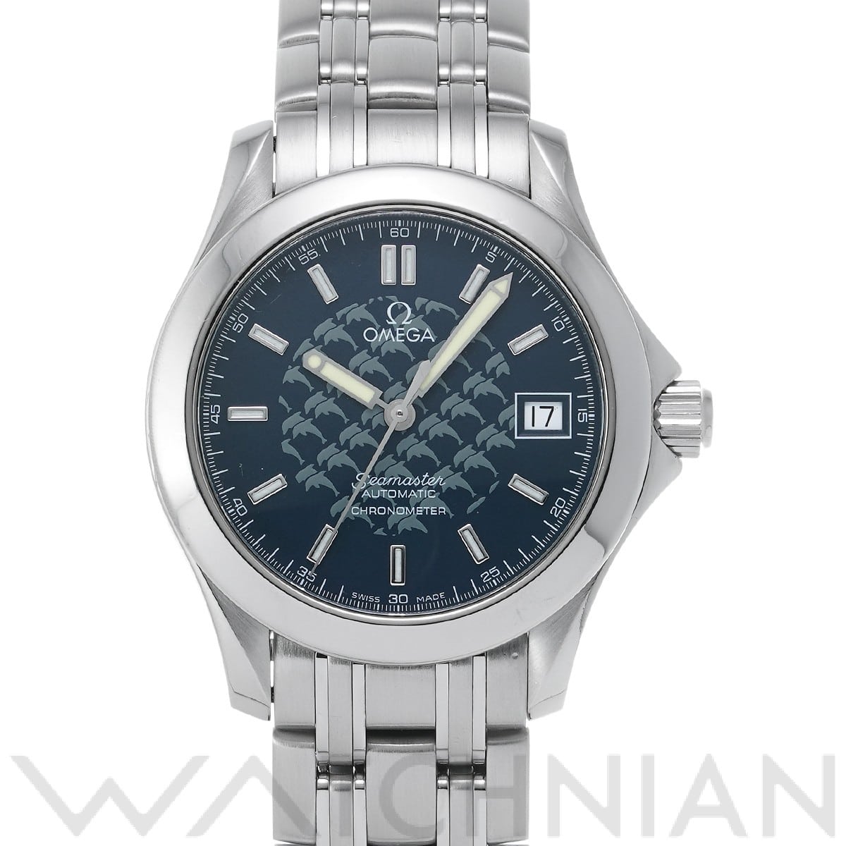 オメガ / OMEGA シーマスター 120 ジャック・マイヨール 2002 2508.80 ブルー メンズ 時計 【中古】【wristwatch】