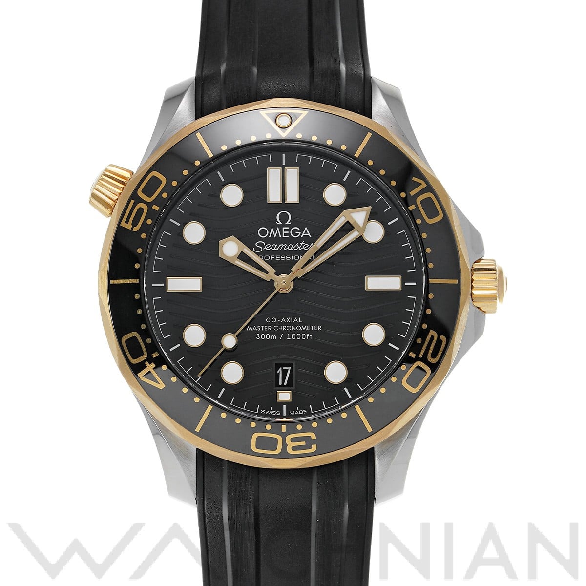 シーマスター ダイバー300 コーアクシャル マスタークロノメーター 210.22.42.20.01.001 ブラック オメガ OMEGA メンズ 【中古】