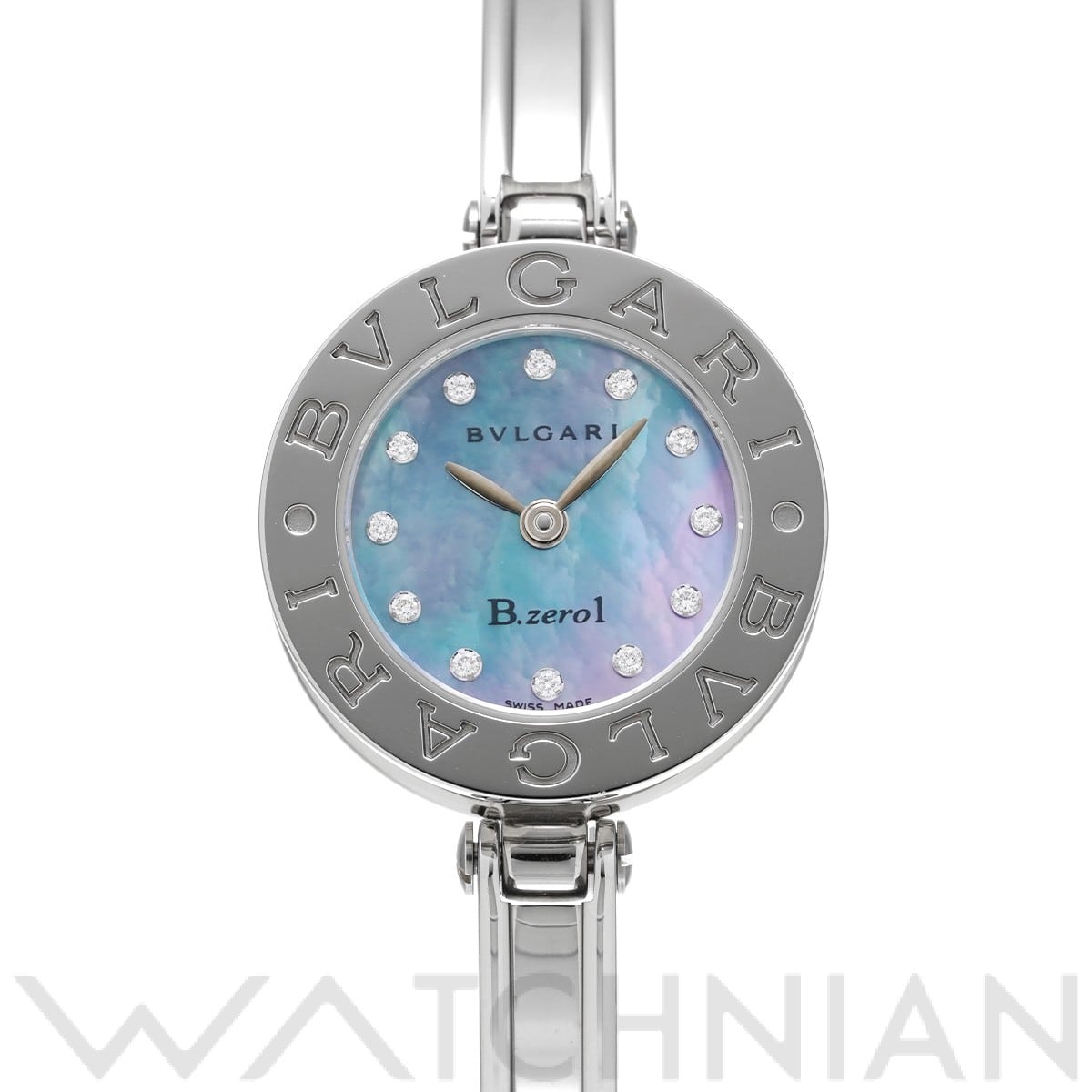 ブルガリ / BVLGARI ビーゼロワン / B-ZERO1 BZ22S ブルーシェル/ダイヤモンド レディース 時計 【中古】【wristwatch】