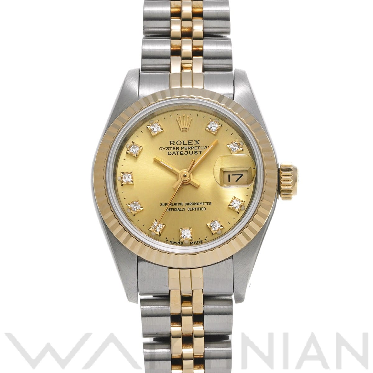 ロレックス デイトジャスト 69173 シャンパン レディース 時計 【中古】【wristwatch】