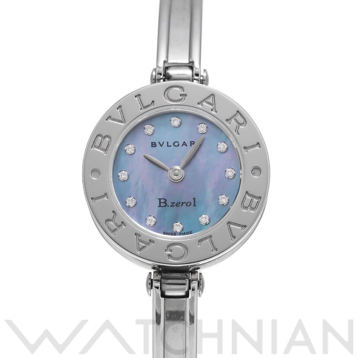 ブルガリ / BVLGARI ビーゼロワン / B-ZERO1 BZ22S ブルーシェル/ダイヤモンド レディース 時計 【中古】【wristwatch】