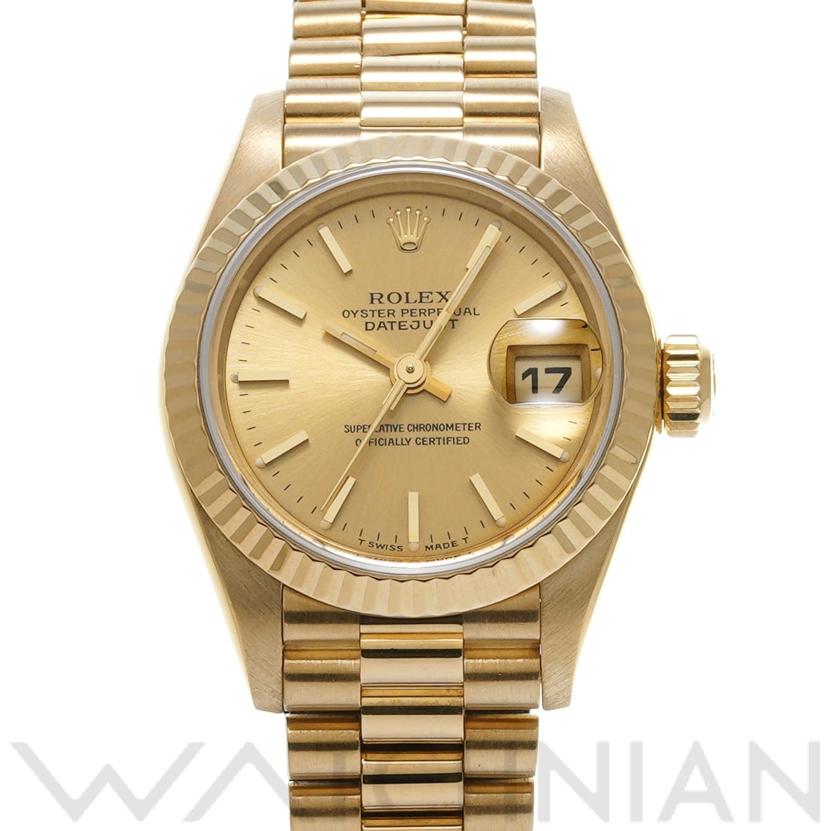 ロレックス デイトジャスト 69178 シャンパン レディース 時計 【中古】【wristwatch】