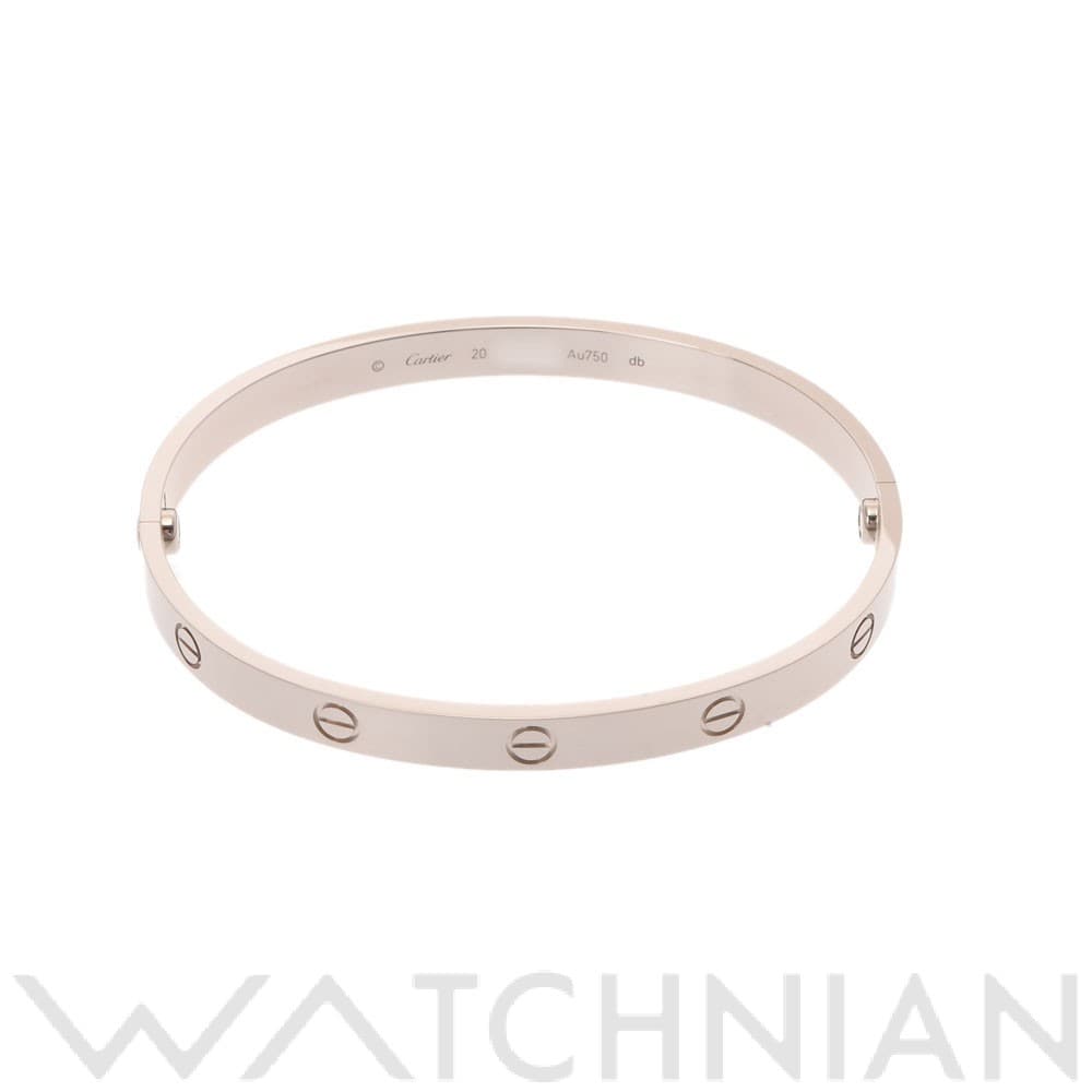 カルティエ ラブブレスレット #20 シルバー K18ホワイトゴールド WG レディース ジュエリー 【中古】【jewelry】