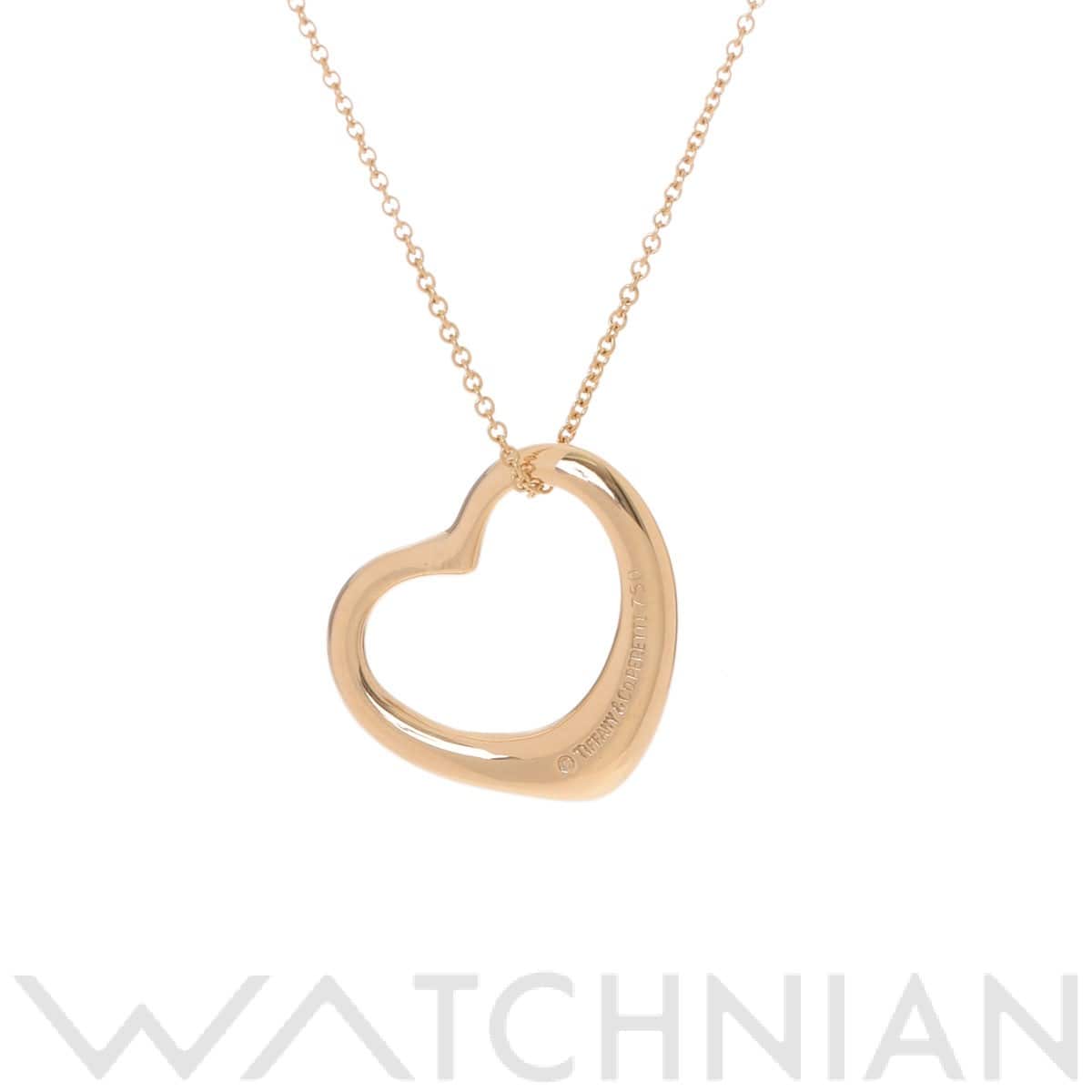 ティファニー オープンハートネックレス ゴールド K18イエローゴールド YG レディース ジュエリー 【中古】【jewelry】