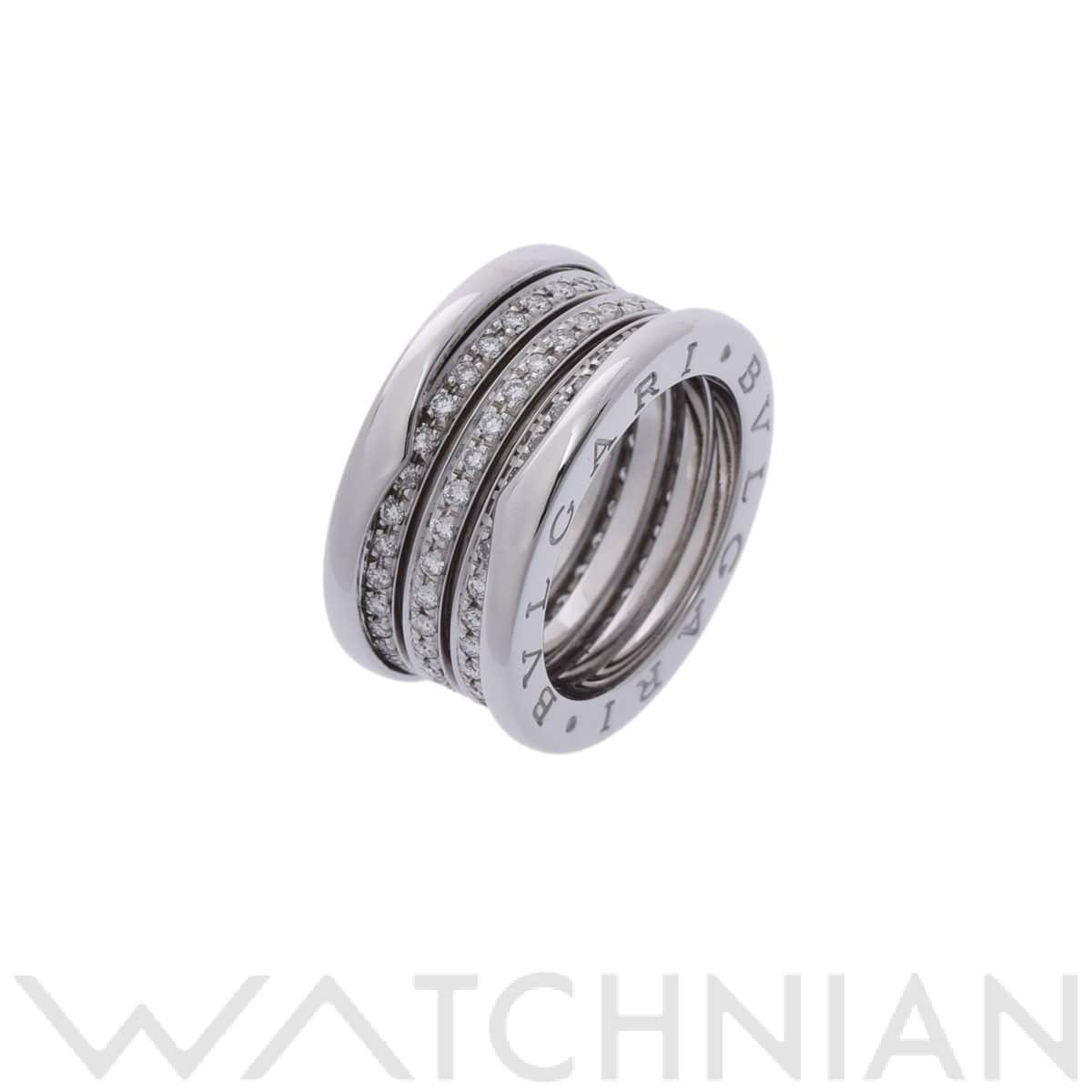 ブルガリ B-ZERO1 リング #50 シルバー K18ホワイトゴールド WG レディース ジュエリー 【中古】【jewelry】