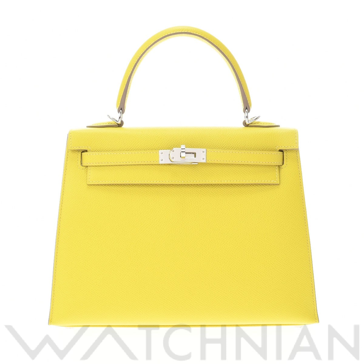 エルメス ケリー 25 外縫い ライム/パラジウム金具 ヴォーエプソン レディース バッグ 【新品】【bag】
