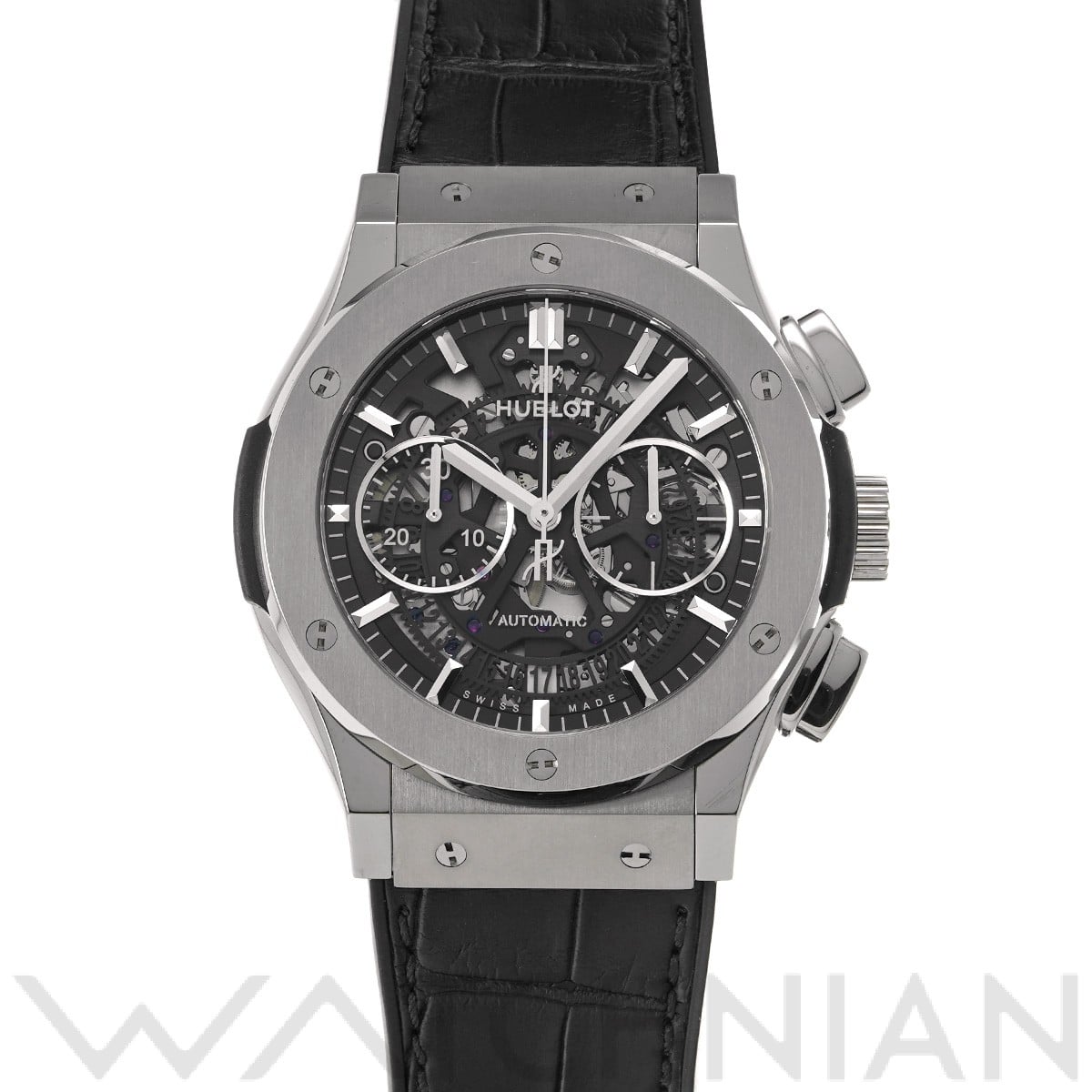 クラシックフュージョン アエロフュージョン チタニウム 525.NX.0170.LR スケルトン ウブロ HUBLOT メンズ 【中古】