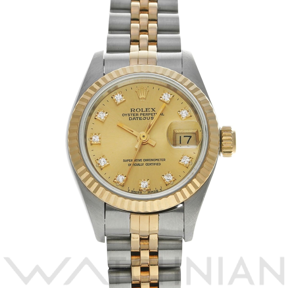 デイトジャスト 69173G S番(1994年頃製造) シャンパン/ダイヤモンド ロレックス ROLEX レディース 【中古】