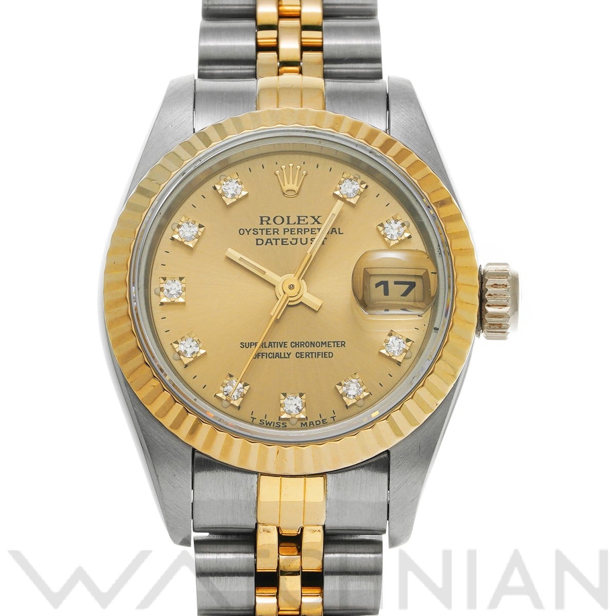 デイトジャスト 69173G S番(1994年頃製造) シャンパン/ダイヤモンド ロレックス ROLEX レディース 【中古】
