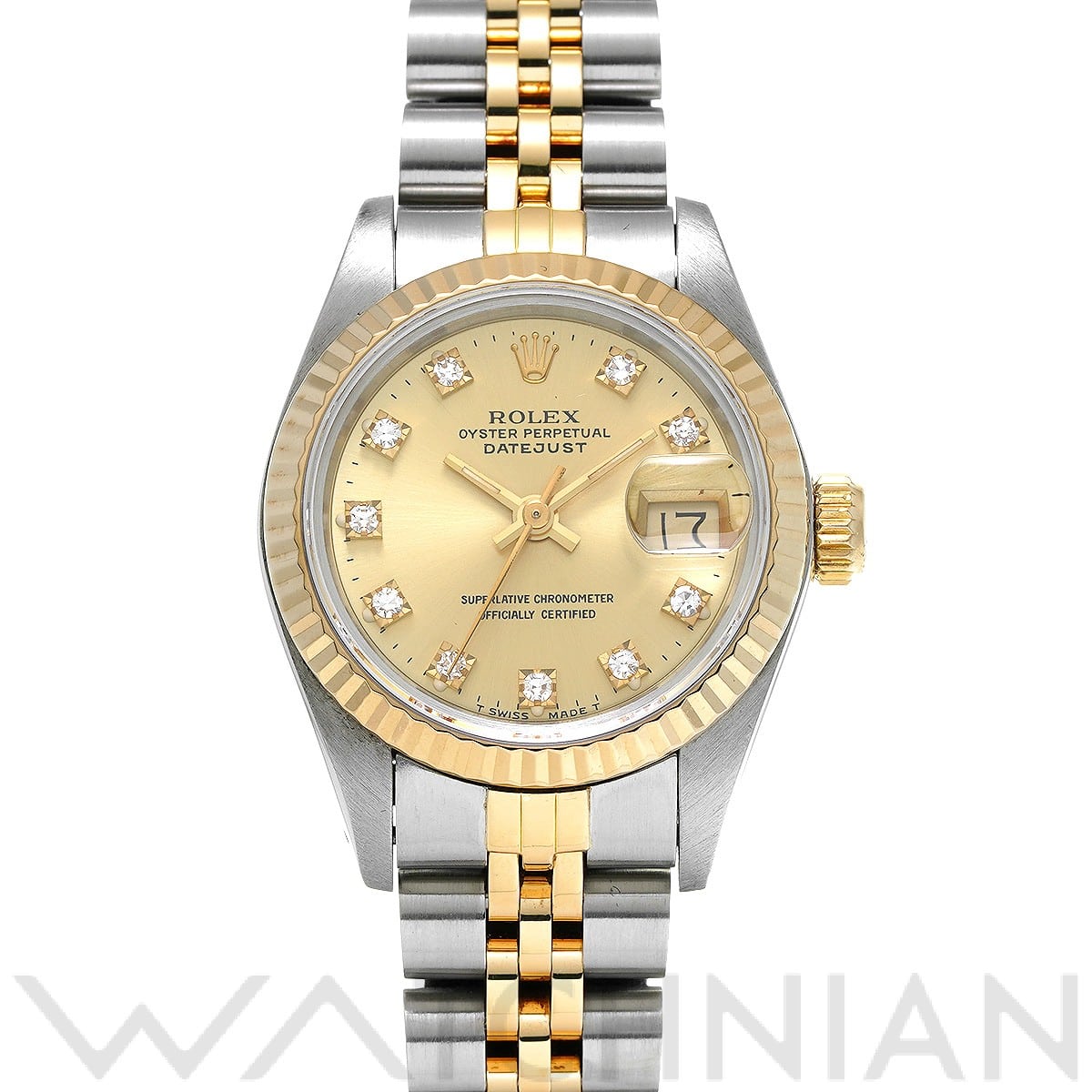 デイトジャスト 69173G L番(1990年頃製造) シャンパン/ダイヤモンド ロレックス ROLEX レディース 【中古】