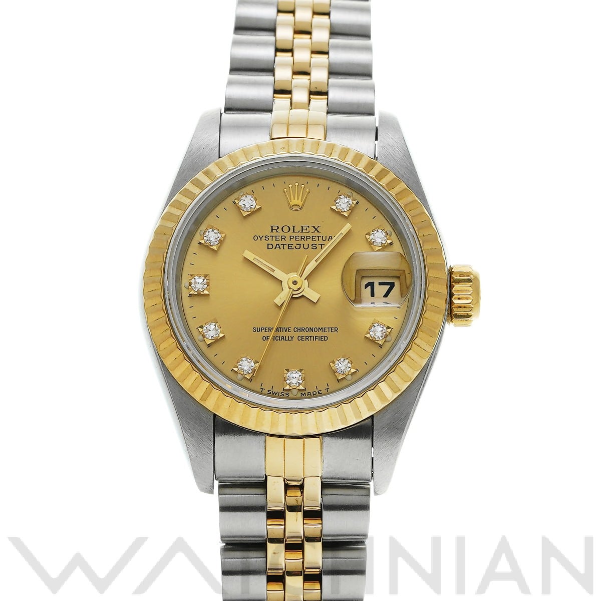 デイトジャスト 69173G S番(1994年頃製造) シャンパン/ダイヤモンド ロレックス ROLEX レディース 【中古】