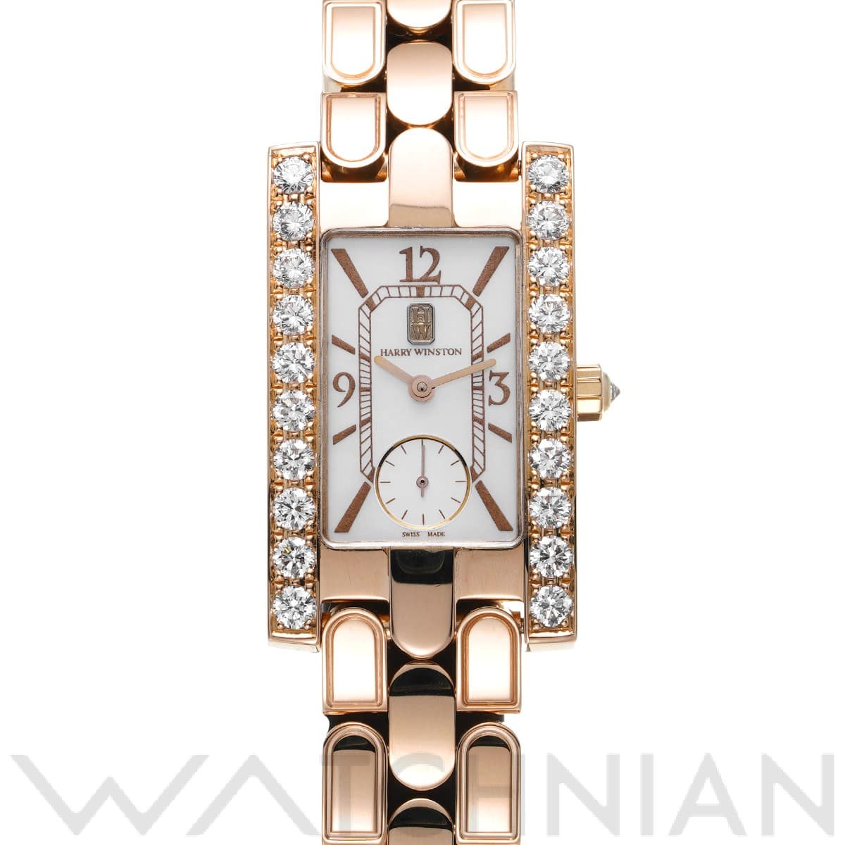 ハリー ウィンストン アヴェニュー クラシック 310LQRRMD21 ホワイトシェル レディース 時計 【中古】【wristwatch】