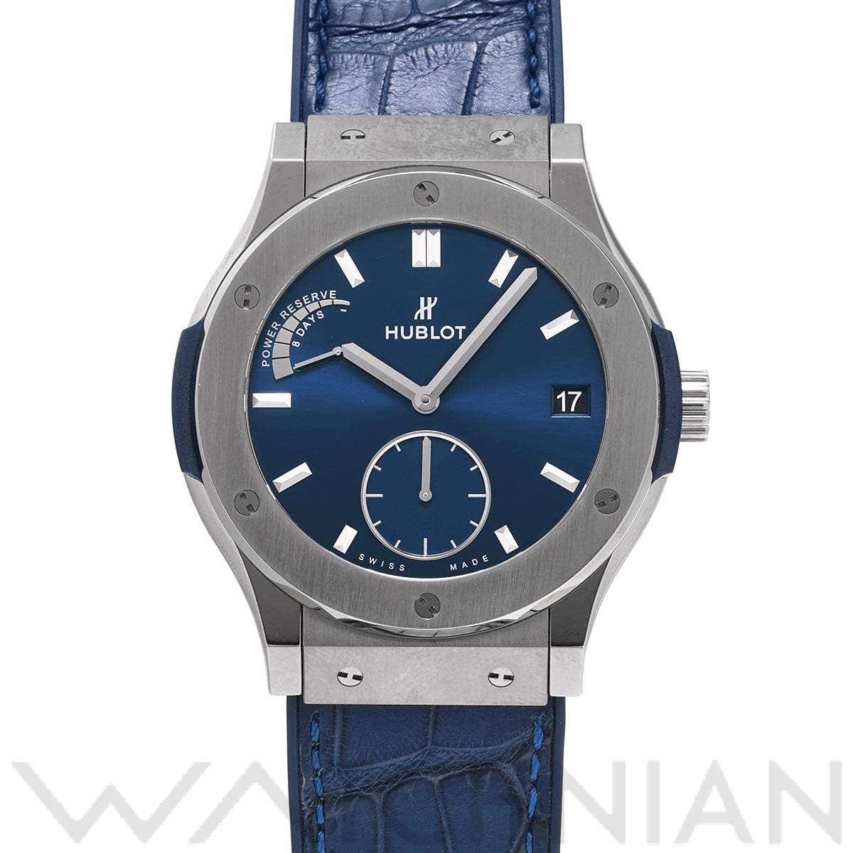 ウブロ / HUBLOT クラシックフュージョン チタニウム 8デイズ 516.NX.7170.LR ブルー メンズ 時計 【中古】【wristwatch】