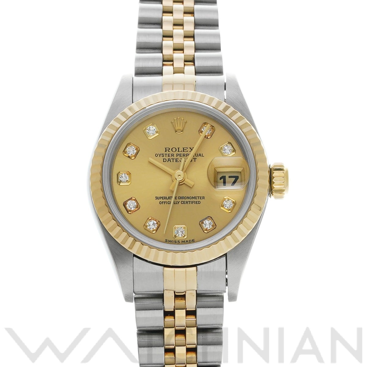 ロレックス デイトジャスト 79173G シャンパン/ダイヤモンド レディース 時計 【中古】【wristwatch】