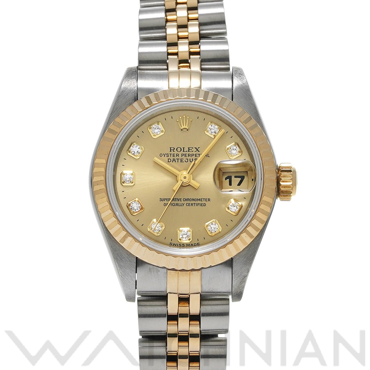 デイトジャスト 69173G T番(1997年頃製造) シャンパン/ダイヤモンド ロレックス ROLEX レディース 【中古】