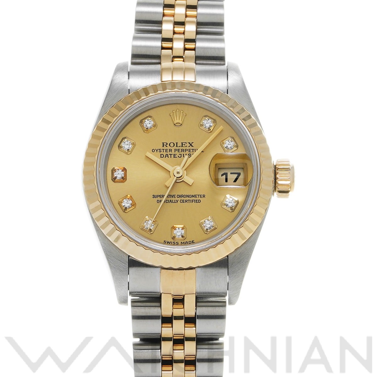 ロレックス デイトジャスト 79173G シャンパン/ダイヤモンド レディース 時計 【中古】【wristwatch】