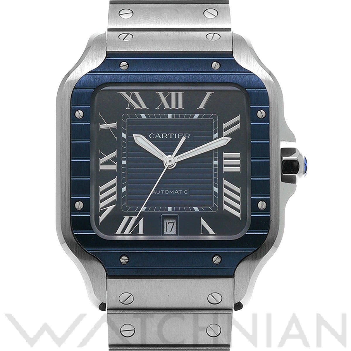 カルティエ / CARTIER サントス ドゥ カルティエ LM WSSA0048 ブルー メンズ 時計 【中古】【wristwatch】