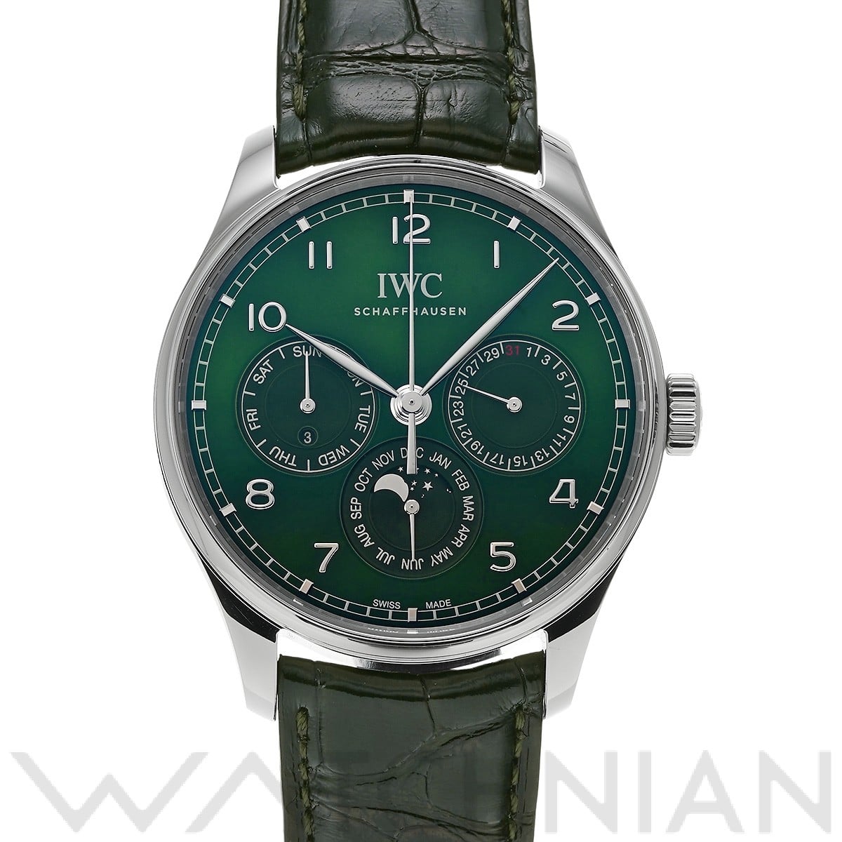 IWC ポルトギーゼ パーペチュアルカレンダー 42 IW344207 グリーン メンズ 時計 【中古】【wristwatch】