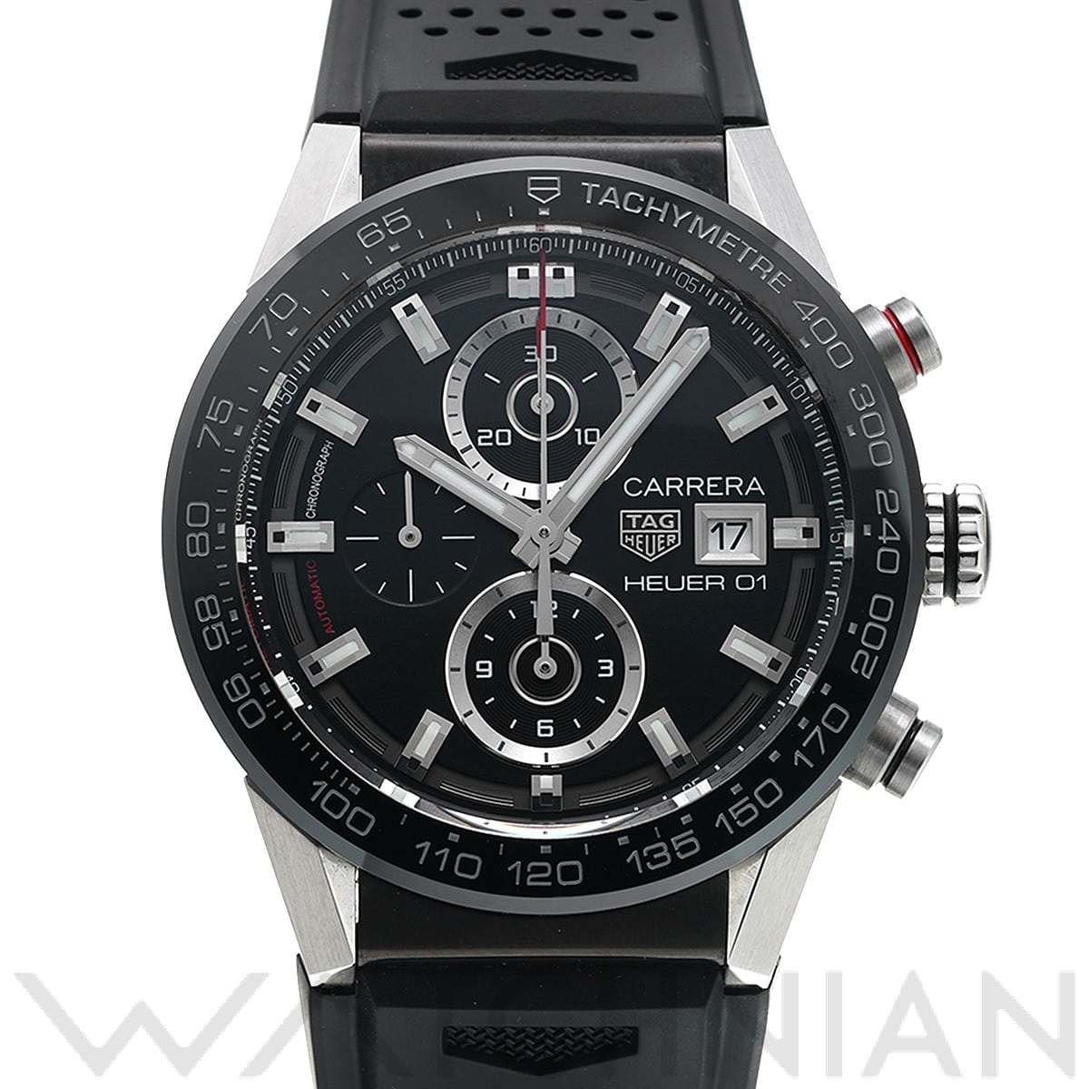 カレラ キャリバーホイヤー01 クロノグラフ CAR201Z.FT6046 ブラック タグ ホイヤー TAG HEUER メンズ 【中古】