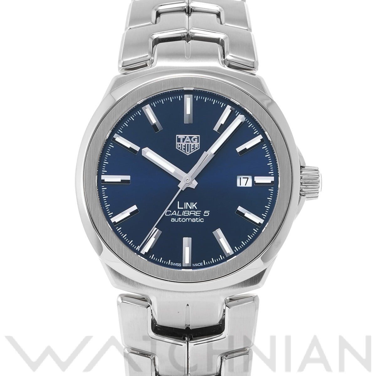 タグ ホイヤー / TAG HEUER リンク キャリバー5 WBC2112.BA0603 ブルー メンズ 時計 【中古】【wristwatch】