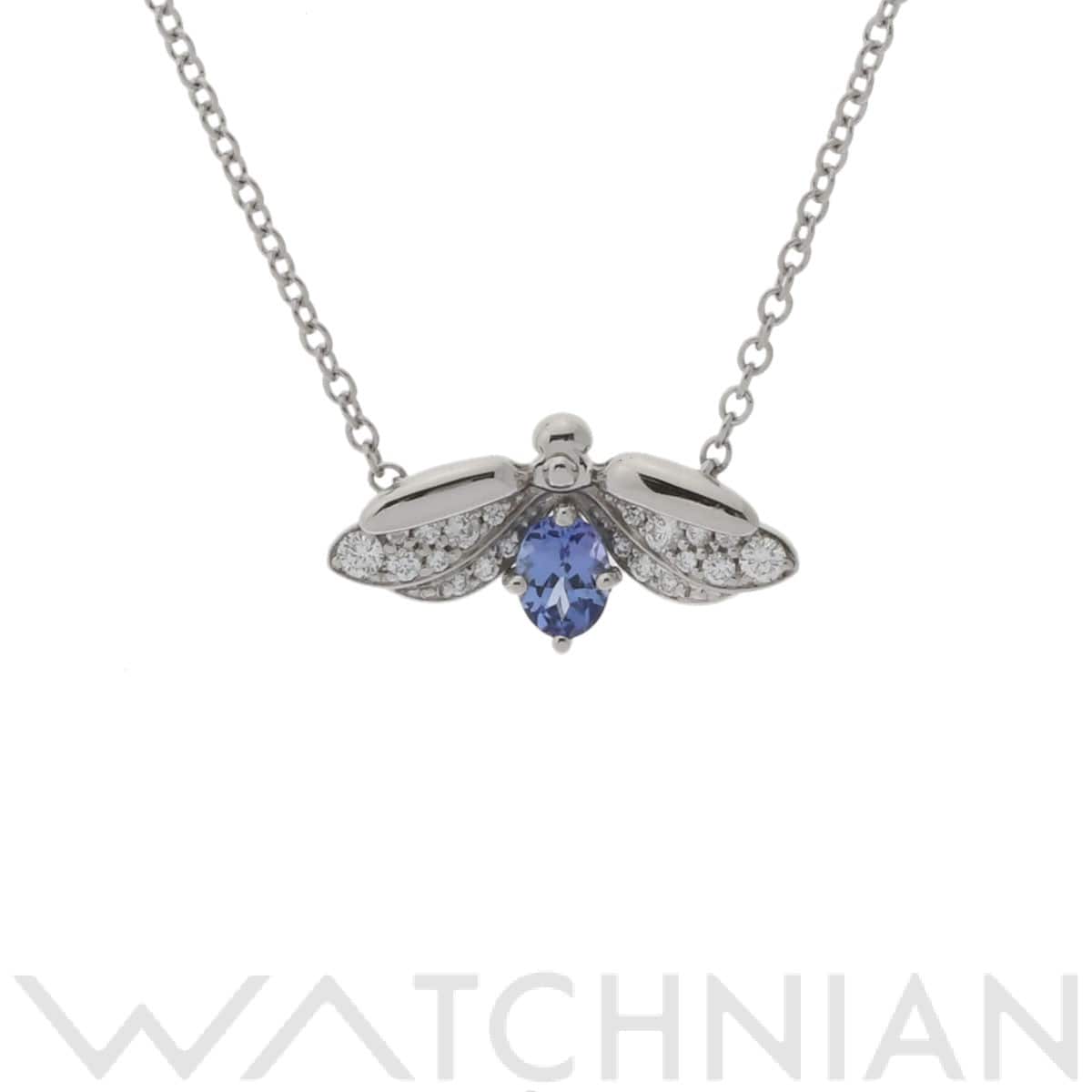 ティファニー ファイヤーフライ ネックレス タンザナイト ダイヤ シルバー Pt950プラチナ レディース ジュエリー 【中古】【jewelry】