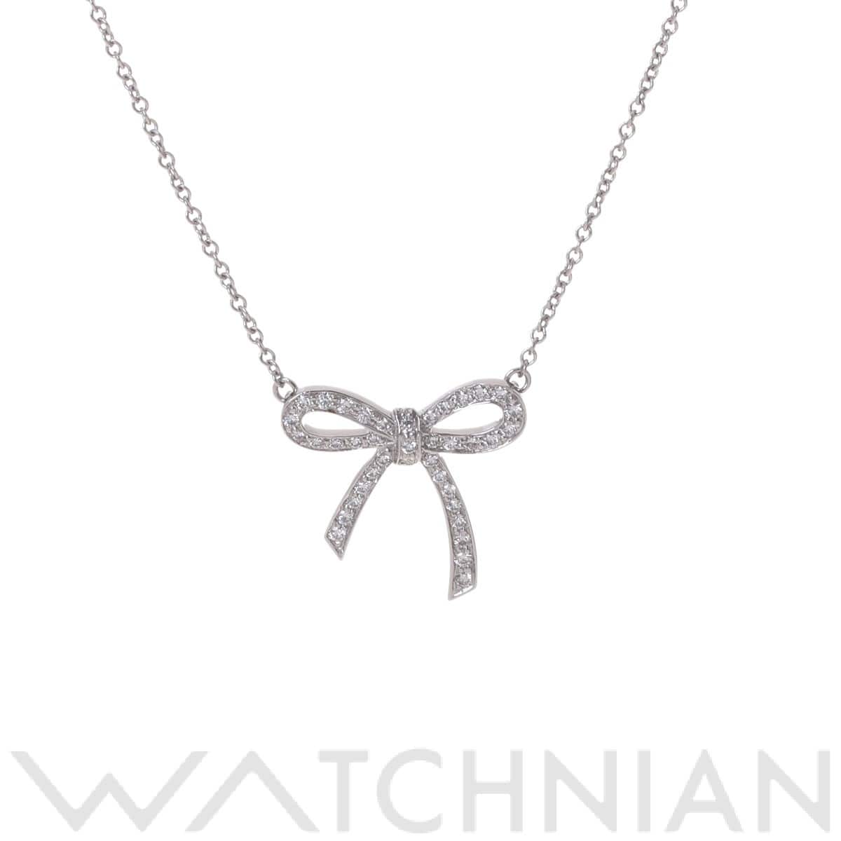 ティファニー ボウネックレス シルバー Pt950プラチナ レディース ジュエリー 【中古】【jewelry】