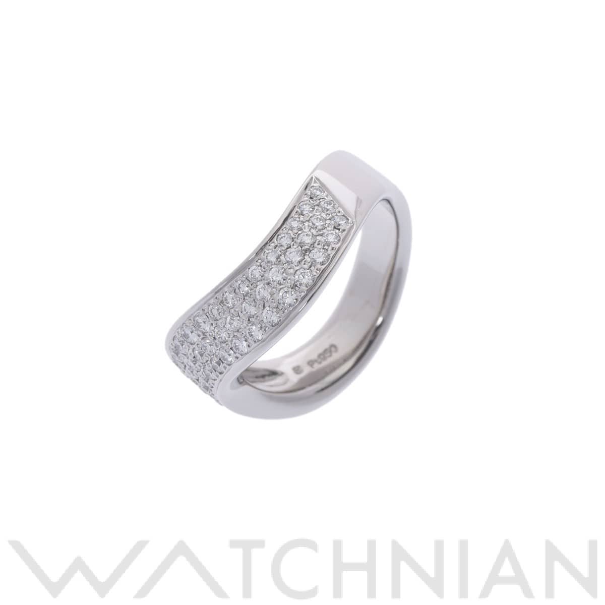 ミキモト ウェーブリング シルバー Pt950プラチナ レディース ジュエリー 【中古】【jewelry】