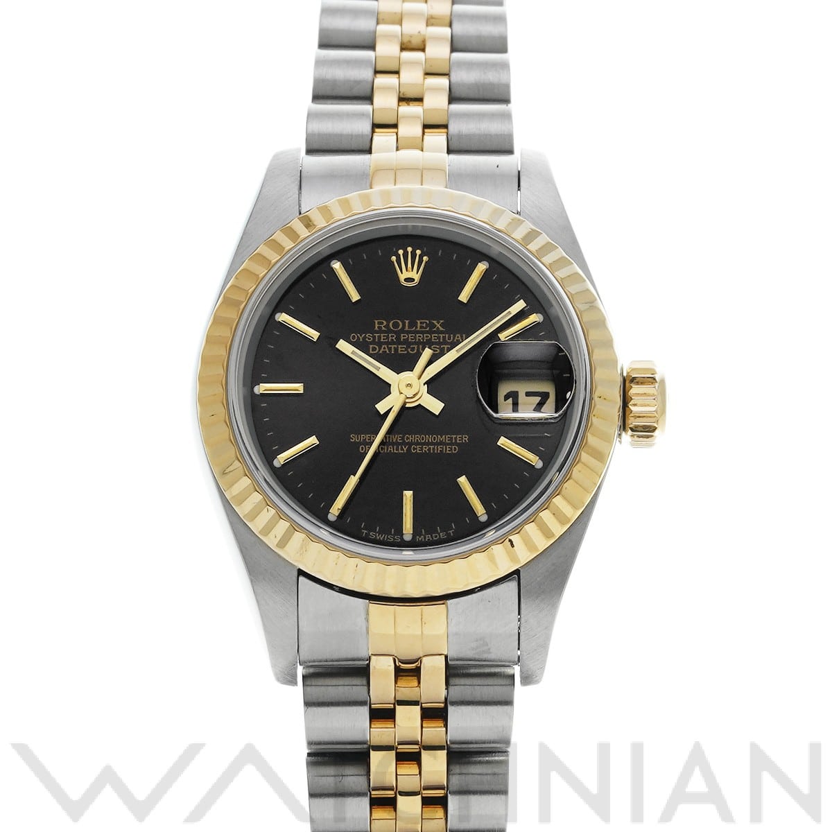 ロレックス デイトジャスト 79173 ブラック レディース 時計 【中古】【wristwatch】