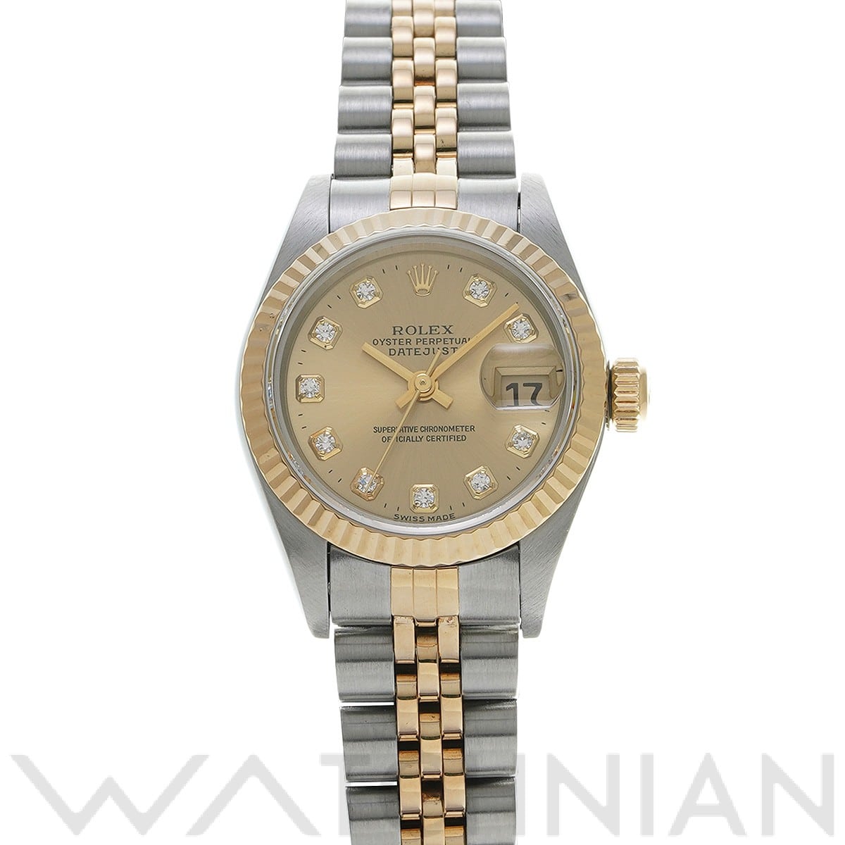 デイトジャスト 69173G T番(1997年頃製造) シャンパン/ダイヤモンド ロレックス ROLEX レディース 【中古】