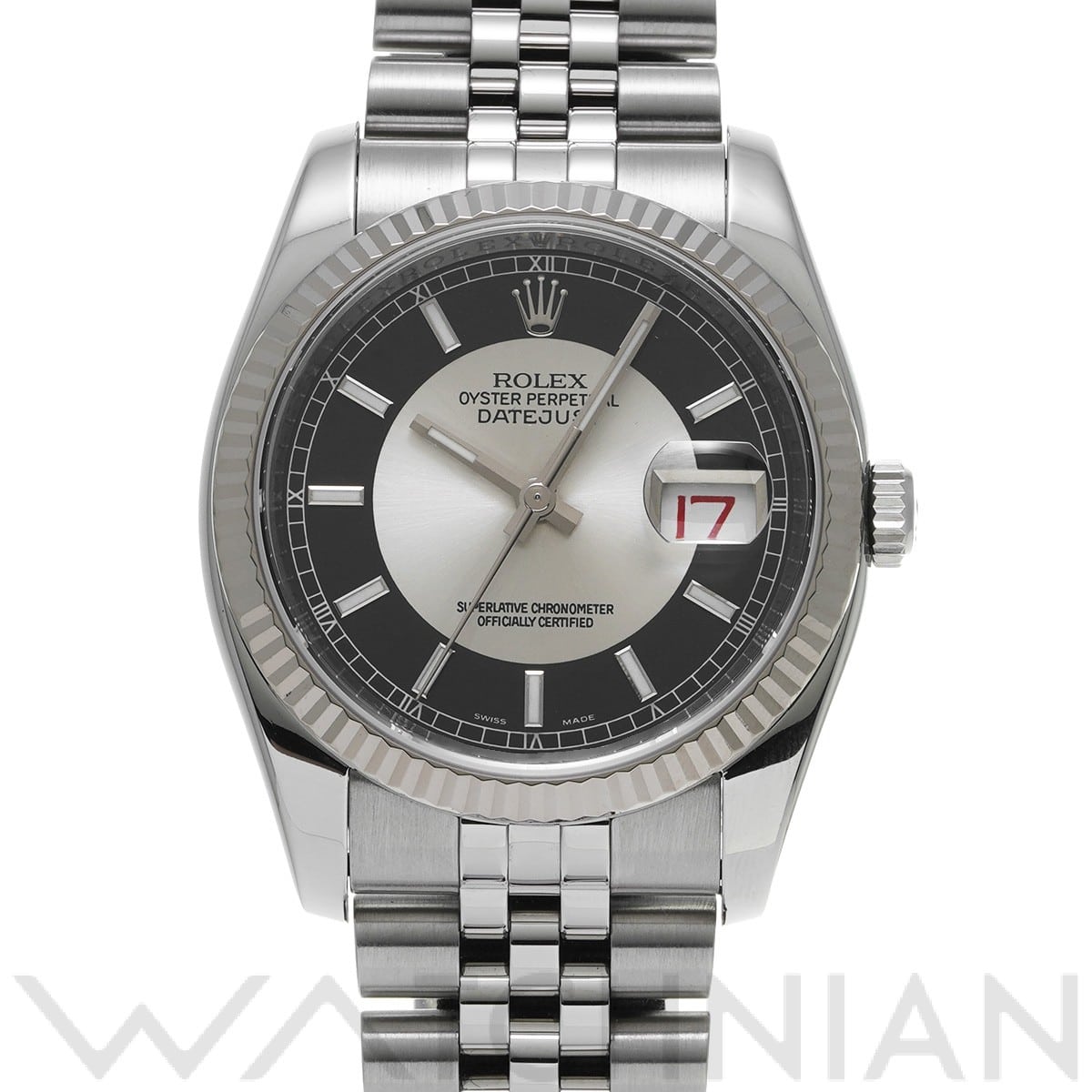 ロレックス デイトジャスト 36 116234 シルバー/ブラック メンズ 時計 【中古】【wristwatch】