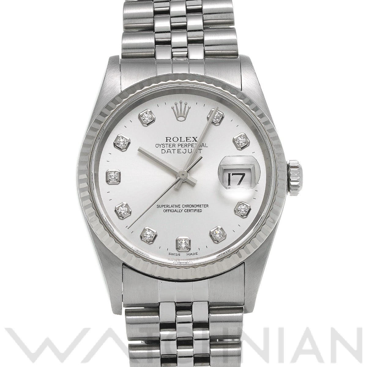 ロレックス デイトジャスト 16234G シルバー/ダイヤモンド メンズ 時計 【中古】【wristwatch】