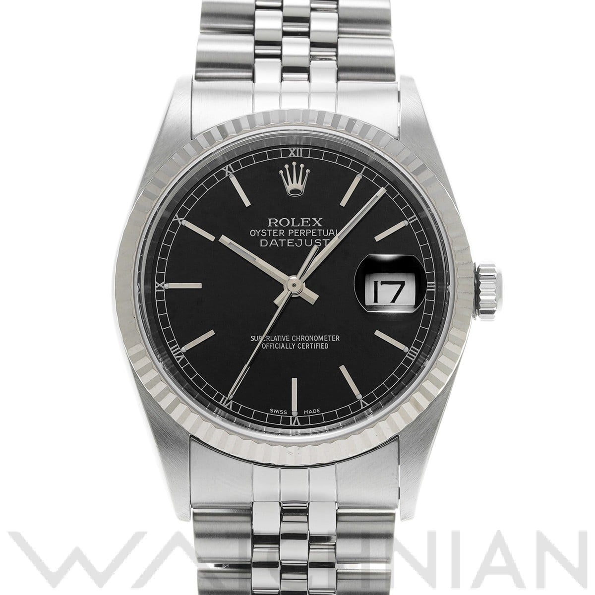 ロレックス デイトジャスト 16234 ブラック メンズ 時計 【中古】【wristwatch】