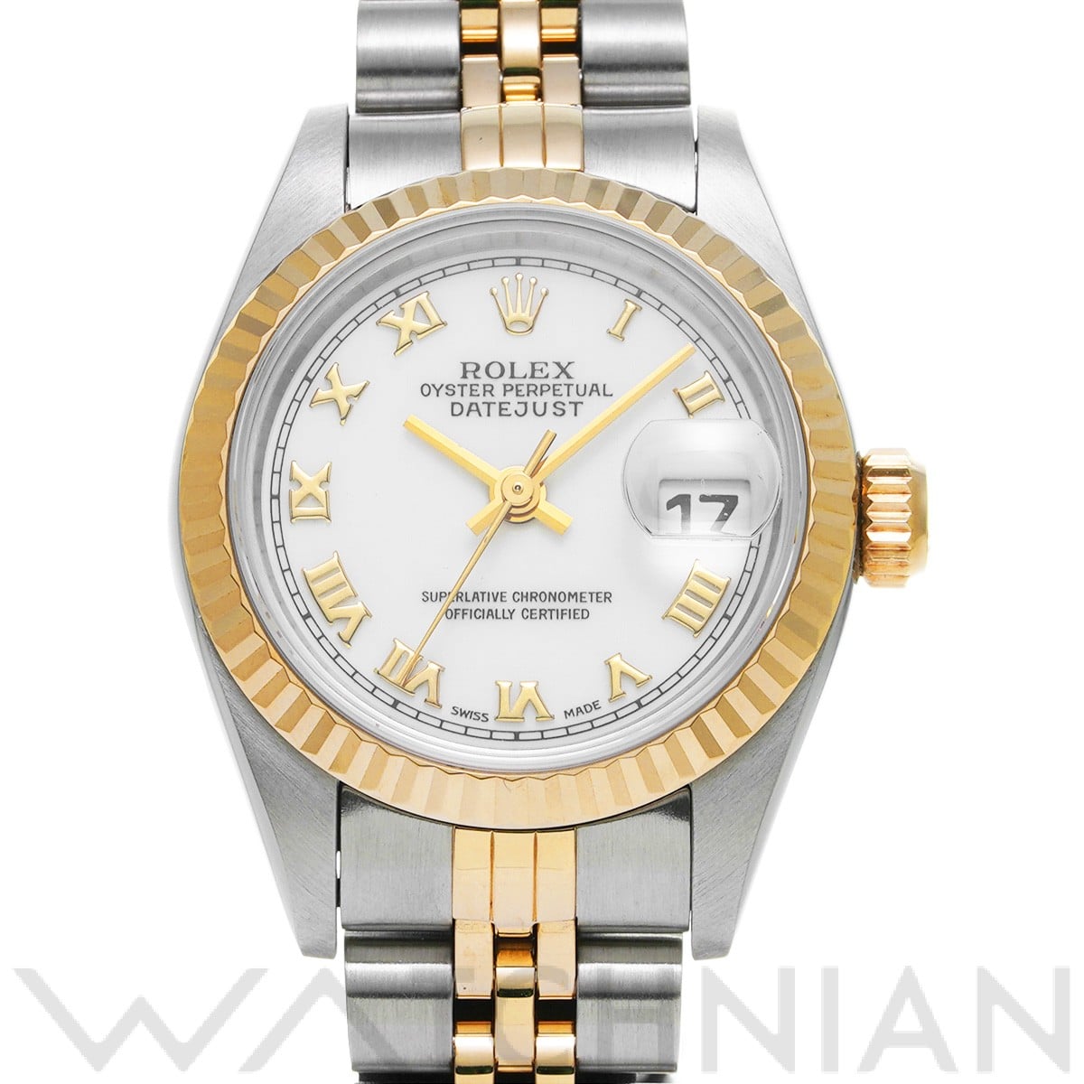 ロレックス デイトジャスト 69173 ホワイト レディース 時計 【中古】【wristwatch】