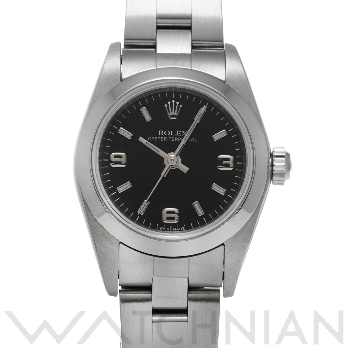 オイスターパーペチュアル 76080 Y番(2002年頃製造) ブラック ロレックス ROLEX レディース 【中古】