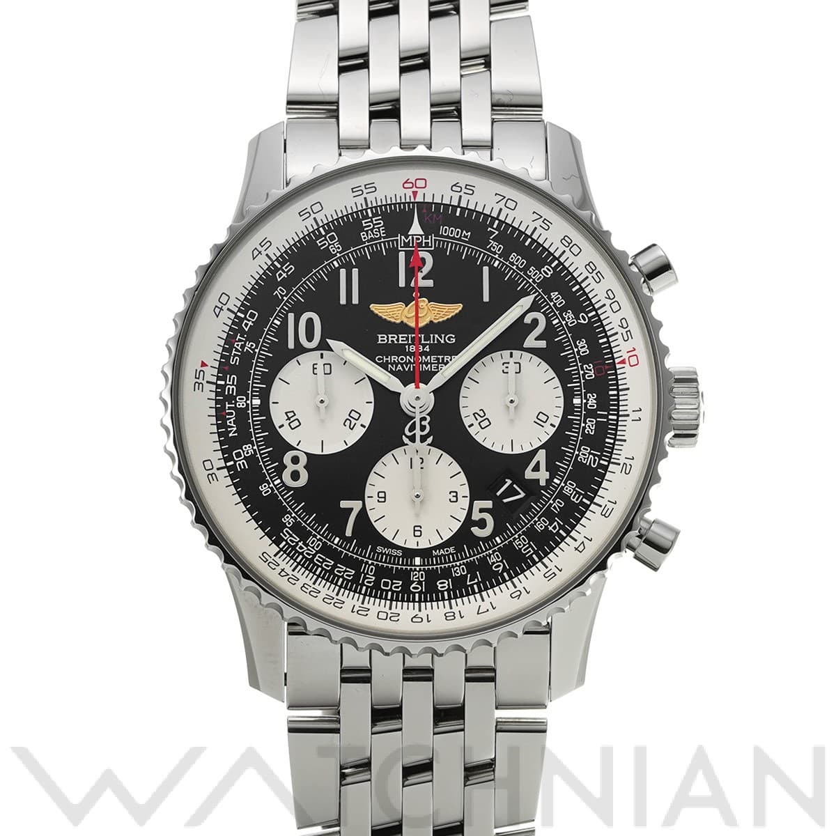 ブライトリング / BREITLING ナビタイマー 01 AB012012/BB02 ブラック/シルバー メンズ 時計 【中古】【wristwatch】