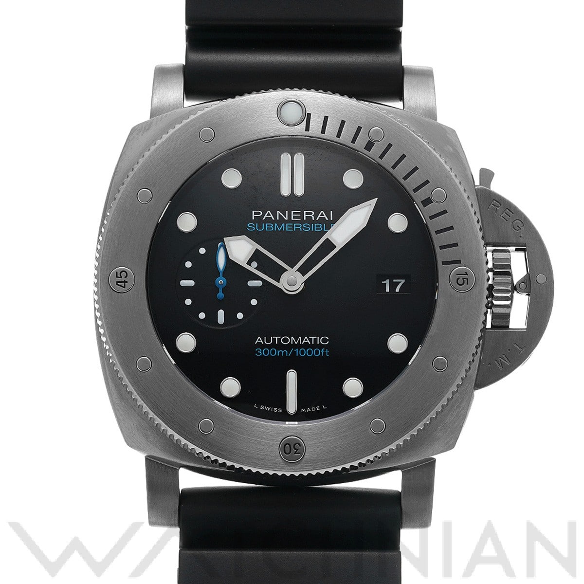 ルミノール 1950 サブマーシブル 3デイズ チタニオ PAM01305 W番(2020年製造) ブラック パネライ PANERAI メンズ 【中古】