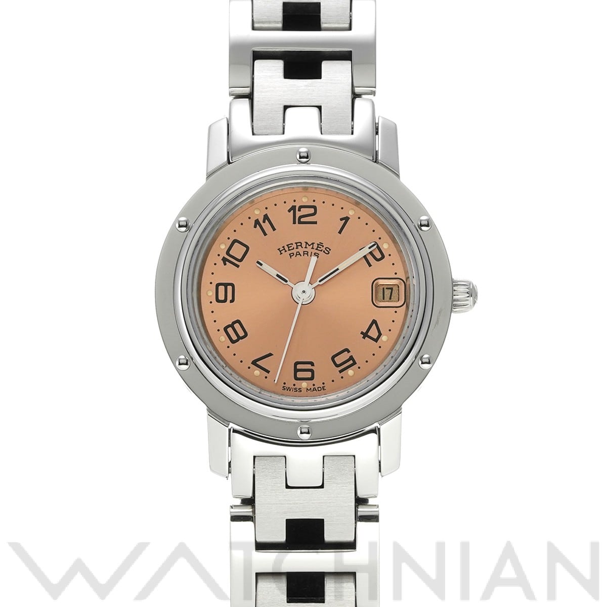 エルメス クリッパー CL4.210.431/3758 ピンク レディース 時計 【中古】【wristwatch】