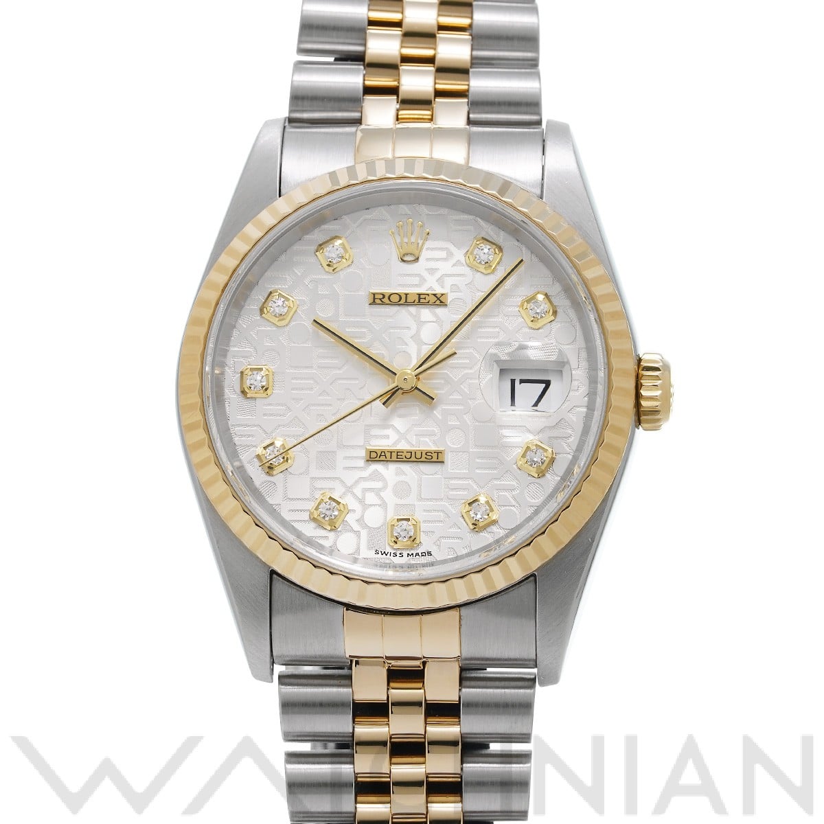 ロレックス デイトジャスト 16233G シルバーコンピュータ/ダイヤモンド メンズ 時計 【中古】【wristwatch】