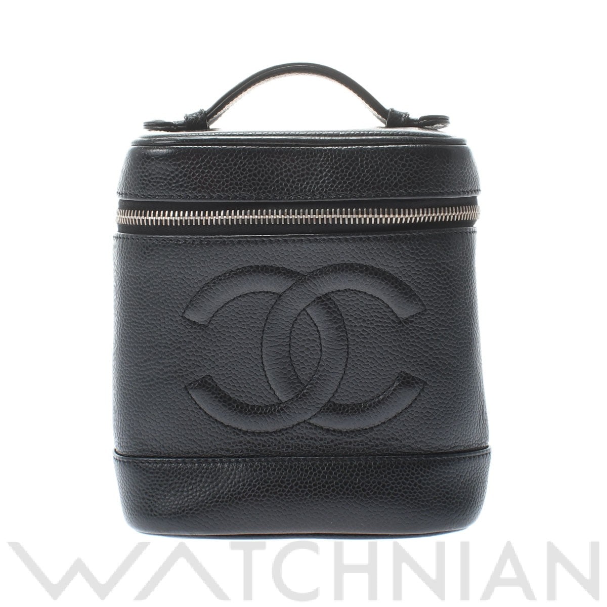 シャネル バニティ ブラック/ゴールド金具 A01998 キャビアスキン レディース バッグ 【中古】【bag】