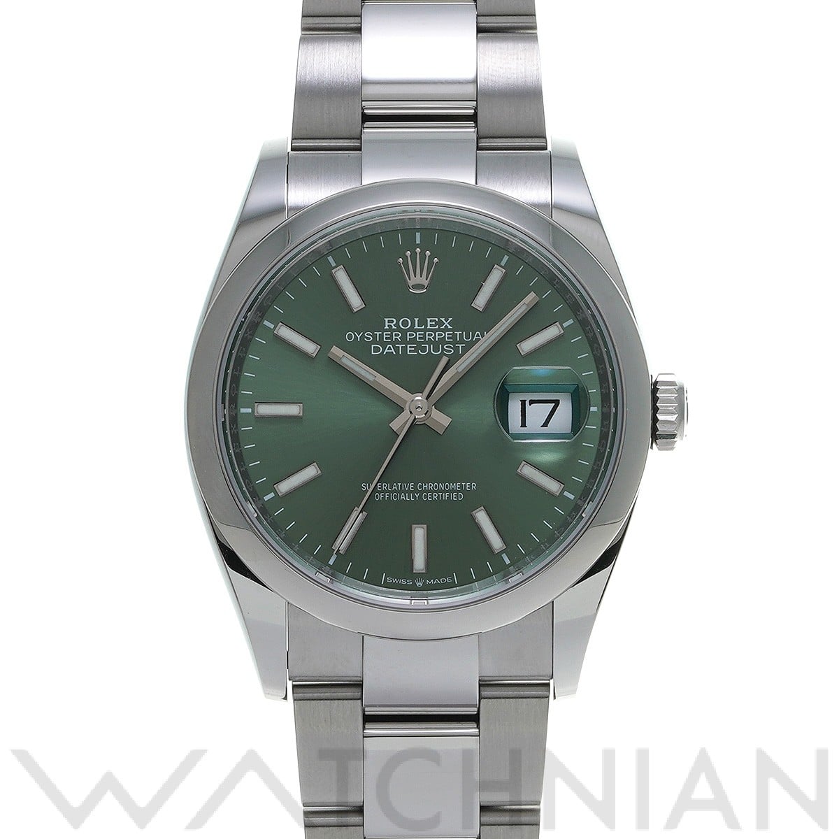 ロレックス デイトジャスト 36 126200 ミントグリーン メンズ 時計 【未使用】【wristwatch】