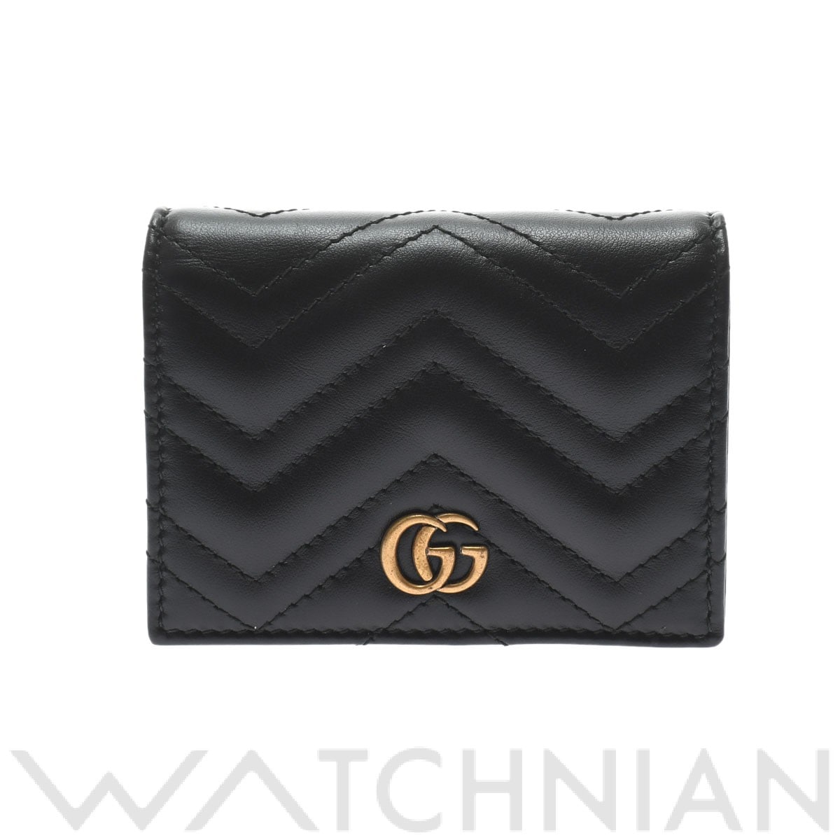 グッチ / GUCCI GGマーモント カードケース ブラック/ゴールド金具 466492 キルティングレザー レディース 財布  【未使用】【purse】: ブランド財布・小物｜WATCHNIAN(ウォッチニアン)公式通販/旧一風騎士