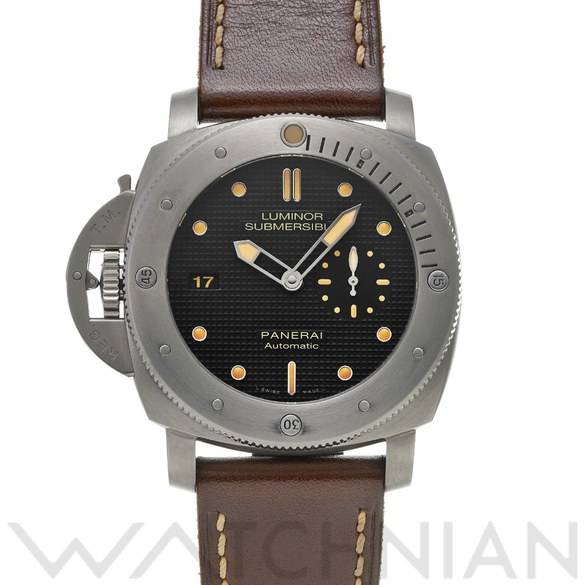 ルミノール サブマーシブル 1950 レフトハンド 3デイズ オートマティック チタニオ PAM00569 Q番(2014年製造) ブラック パネライ PANERAI メンズ 【中古】