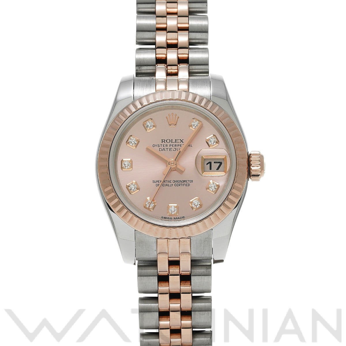 ロレックス レディ デイトジャスト 26 179171G ピンク/ダイヤモンド レディース 時計 【中古】【wristwatch】