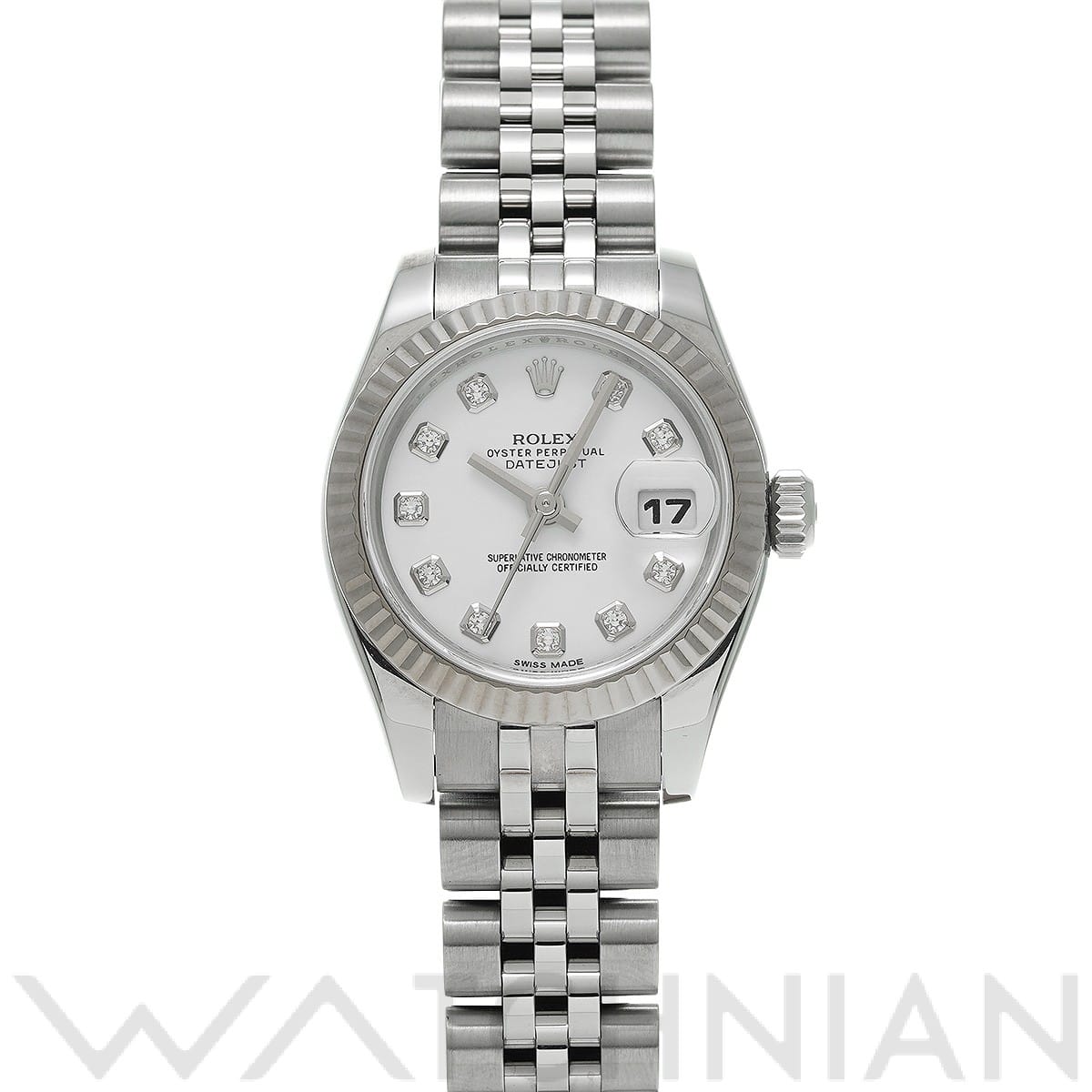 ロレックス レディ デイトジャスト 26 179174G ホワイト/ダイヤモンド レディース 時計 【中古】【wristwatch】
