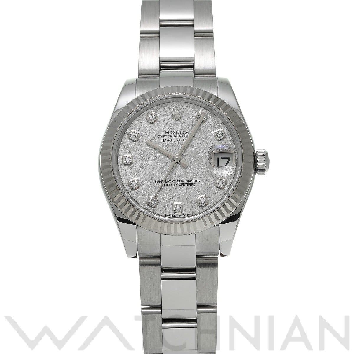 ロレックス デイトジャスト 31 178274G メテオライト/ダイヤモンド ユニセックス 時計 【中古】【wristwatch】